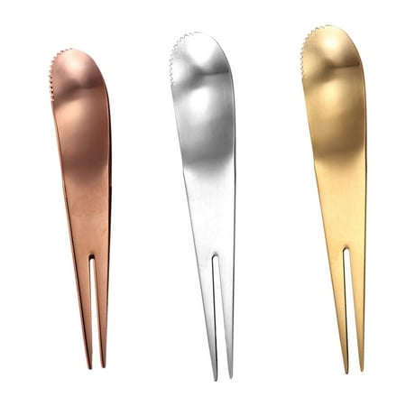 

3Pcs Dual Purpose Stainless Steel Fruit Forks Multifunctional Tableware Puree Scrapers