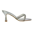 thumbnail image 4 of XY London Womens Abby Metallic Diamante Strappy Stiletto Heel Mules, 4 of 5