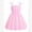 Pink, variant on IBTOM CASTLE Girls' Bow Spaghetti Strap Dress - Adjustable A-Line Bubble Hem Party Dress for Summer Birthday Party School 10-11 Years Black