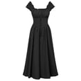 thumbnail image 1 of HNMKIU Robe Corset Élégante Robe Midi en Dentelle pour Femme Gothique Noire,m, 1 of 2