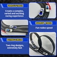 thumbnail image 4 of Juegos de pistas de carreras para autos tragamonedas con 4 autos tragamonedas iluminados, batería o pista para autos eléctricos, 2 controles manuales de velocidad ajustable, piezas de pista y contador, 4 of 5