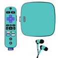 thumbnail image 1 of Skin Decal Wrap Compatible With Roku Ultra Sticker Design Solid Turquoise, 1 of 6