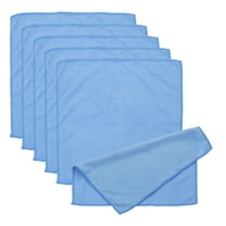 Uxcell Glasses Cleaning Cloth 11.81" x 11.81", Microfiber Eyeglasses Cleaner Cloths Soft Absorbent Rags, Blue 6 Pcs