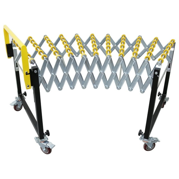 15.7-59 Inch Flexible Expandable Conveyor Adjustable Roller Conveyor with ABS Skate Wheels 77lbs/m