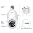 thumbnail image 2 of WuKeTin Wireless Security Camera,WiFi IP Camera 2.4Ghz E27 Light Bulb 1080P HD Security Monitor Cam with Infrared Night Vision,White, 2 of 7