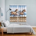 thumbnail image 5 of Curtains 84 Inches Long 2 Panels, Modern Art Horse Grommets Window Treatment Curtain, Vintage Western Animals Watercolor Thermal Curtains Drapes for Living Room/Bathroom, 5 of 9