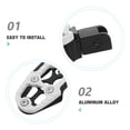 thumbnail image 3 of OUNONA 1Par Reposapiés De Aluminio Plegable Para Motocicleta Con Alta Resistencia Y Montaje Sencillo, 3 of 8
