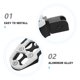 thumbnail image 3 of OUNONA 1Par Reposapiés De Aluminio Plegable Para Motocicleta Con Alta Resistencia Y Montaje Sencillo, 3 of 8