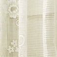 thumbnail image 6 of 1 Panel Floral Embroidery Sheer Lace Curtain Valance Princess Style Embroidered Waterfall Swag Curtain Valance Tier for Kitchen Bathroom Half Window Decoration, 6 of 9