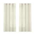 thumbnail image 2 of Linen Sheer Curtain Panels 63 Inch Length, 2 Panels Set, Light Filtering Semi-Sheer Living Room Bedroom Curtains in Silver Grey,132X160cm, 2 of 9