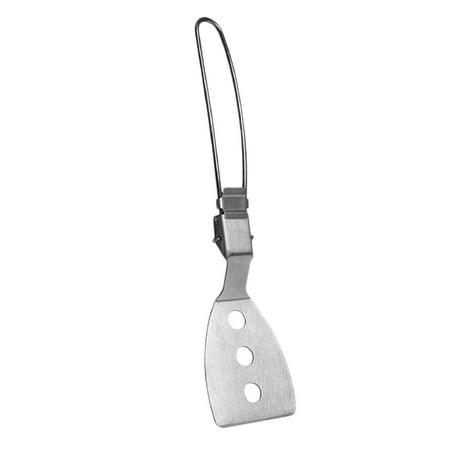 

Kaloaede Outdoor Folding Frying Spatula Camping Portable 304 Stainless Steel Spatula Picnic Barbecue Cutlery