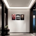 thumbnail image 4 of ZHONGYUTONG Skull Canvas Wall Art 3 Pieces Abstract Skeleton and Pink Roses Poster Prints Gothic Theme Paintings Halloween Wall Decor (24.00" x 36.00" x 3PCS), 4 of 7