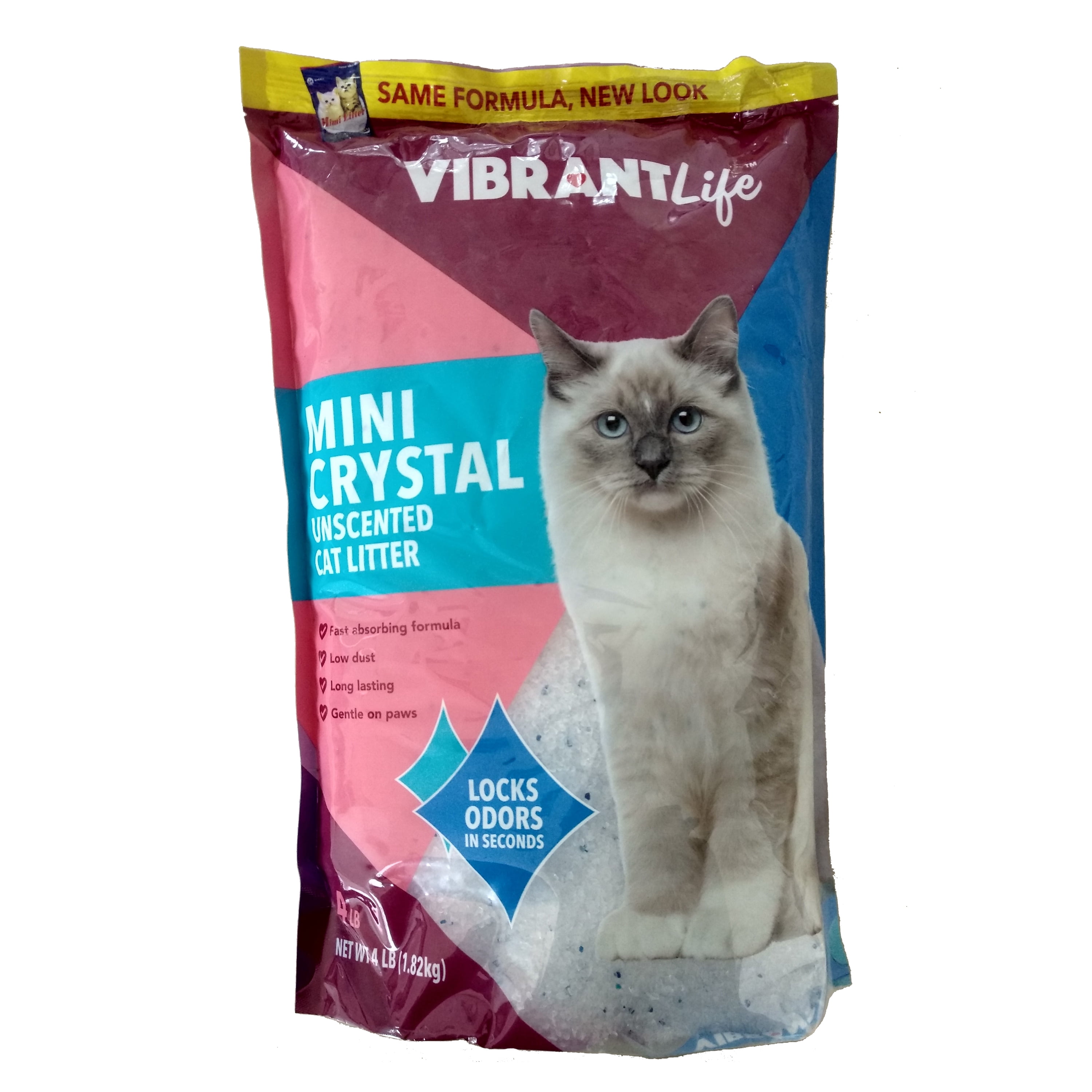 Vibrant Life Mini Crystal Cat Litter, Unscented, 4 lbs