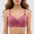 thumbnail image 4 of idosla Women Padded Push Up Bras Seamless Soft Underwire T-Shirt Bra (Hot Pink, 46), 4 of 6