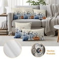 thumbnail image 6 of Orange Blue Pumpkins Fall Outdoor Pillow Covers 20"x12" Set of 2,Waterproof Throw Pillow Covers for Patio Furniture,Thanksgiving Vintage Botanical Decorative Cushion Pillowcases for Garden Couch Sofa, 6 of 9