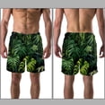 thumbnail image 3 of luoweisi Men's Beach Shorts Quick Dry Swim Trunks with Mesh Lining Tropical Leaves L, 3 of 5