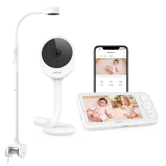 Baby Monitor with Camera and Audio, Netvue Peekababy 1080P HD 5" Video Monitors Security Cameras