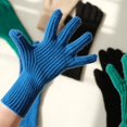 thumbnail image 2 of Guantes cálidos de lana con dos dedos para invierno, unisex, de lana muy elástica, para exteriores, anticongelante, para cama y desayuno, 2 of 5