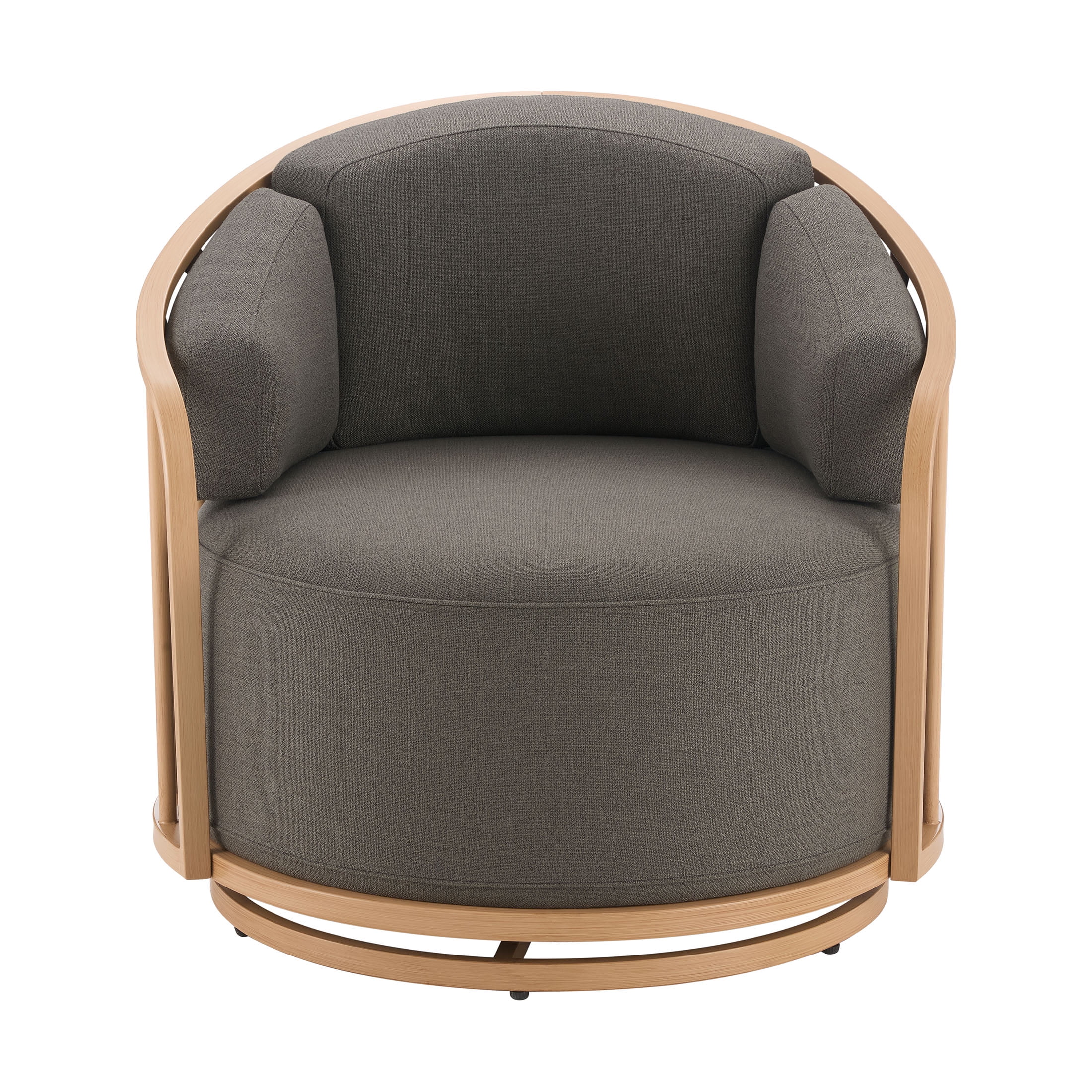 Better Homes & Gardens Lillian Swivel Birdcage Accent Chair, Charcoal Linen