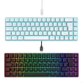 thumbnail image 2 of Teclado de membrana para juegos, teclado español de oficina con cable de 68 teclas, teclado para juegos retroiluminado RGB para ordenadores portátiles, 2 of 5