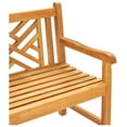 thumbnail image 3 of Teak Wood Chippendale Double Outdoor Patio & Garden Bench, 3 of 5