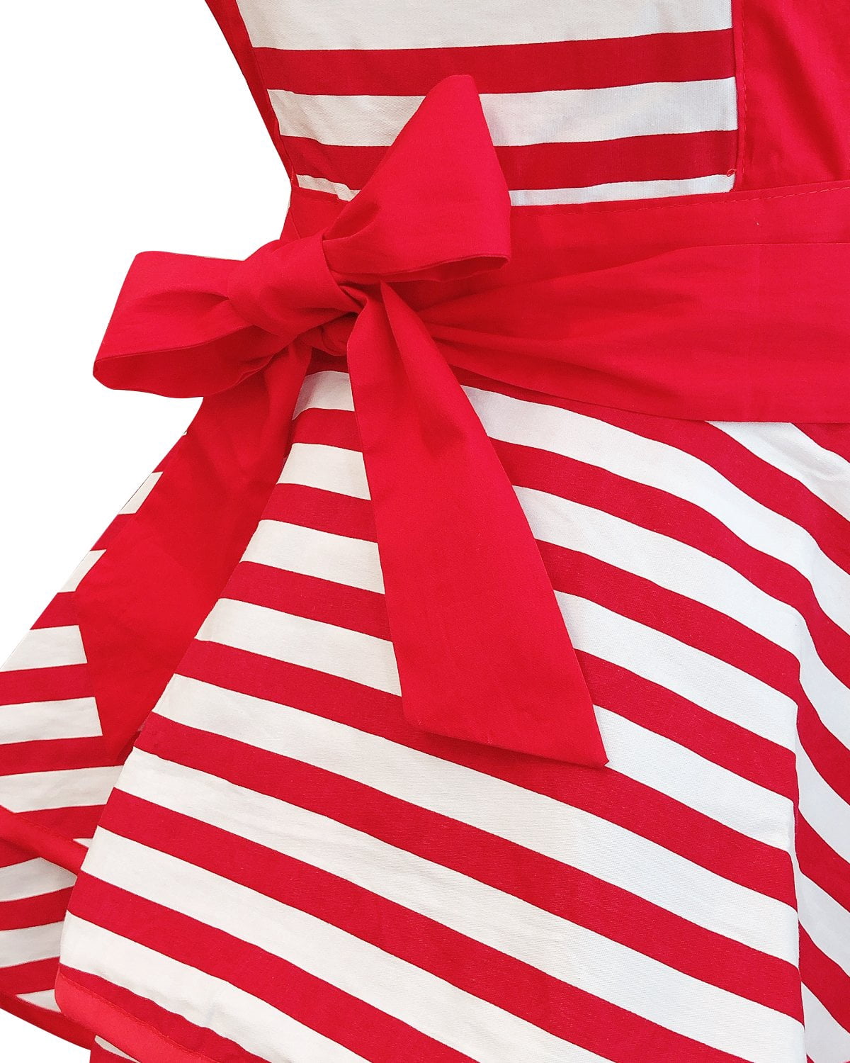 Wrapables Classic Vintage Apron, Sexy Cooking Apron, Red Stripe