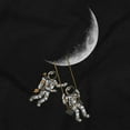 thumbnail image 2 of Funny Space Astronaut Moon Swing Hoodie Sweatshirt Women Men Brisco Brands S, 2 of 6