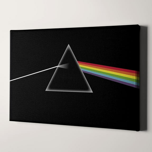 The Dark Side of the Moon Triangle Prism Pink Floyd Canvas Wall Art Print
