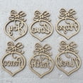 thumbnail image 1 of 6Pcs Christmas Decorations Wooden Ornament Xmas Tree Hanging Tags Pendant Decor, 1 of 6