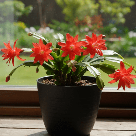 Red Easter Cactus Plants Live, Rare Cactus Blooming Plant, Well Rooted, Ready for Planting