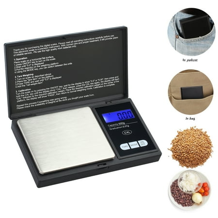 ESYNIC 0.01g - 500g Mini Digital Pocket Scale Electronic scale Portable Pocket Digital Weighing Scale Gram Pocket Scale Jewelry / Cooking