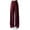 Wine, variant on WCMZJ Womens Elastic High Waist Wide Leg Pants Lightweight Loose Long Pants Plus Size Solid Color Pull On Trousers