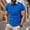 Blue, variant on Mens Sports Shirts Casual Short Sleeve Athletic T-Shirts Slim Fit Classic Buttons Contrast Collar Shirt Green M