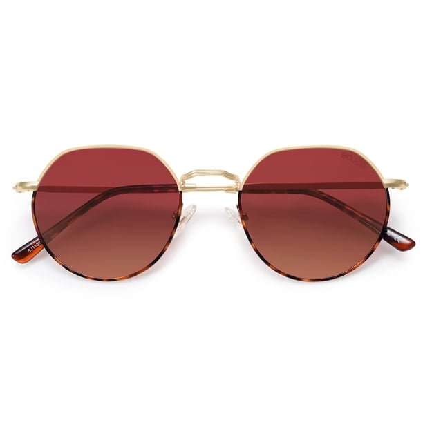 Gafas de Sol SOJOS Polarizadas Redondas Poligonales para Mujeres/Hombres SJ1157