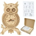 thumbnail image 4 of 3D Wooden Puzzle Owl Clock Model Kits DIY Mechanical Model Building Kit Birthday Gift for Adults Kids, 4 of 7