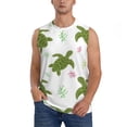 thumbnail image 2 of Goofa Cute Turtle Printed Men's Sleeveless T-Shirt - Athletic Gym Workout Tank Top for Men - Moisture-Wicking, UPF 30+ Quick-Dry Muscle Tee-3X-Large, 2 of 8