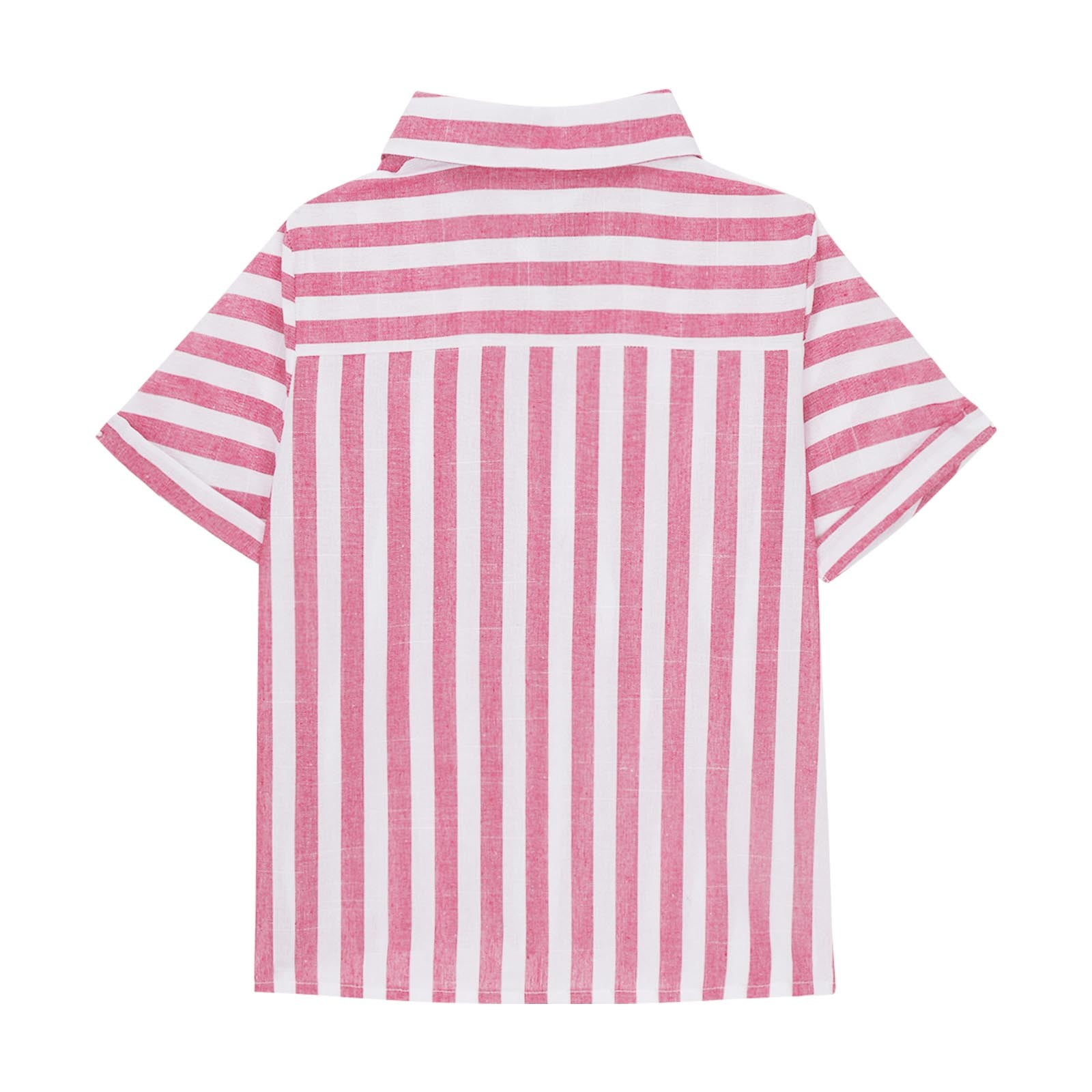 Amidoa Girls Short Sleeve Crewneck Striped Summer T Shirts Casual Kids Tops Pink Size 9