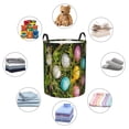 thumbnail image 4 of Fuzoiu colorful Easter eggs Print Circular Hamper,Laundry Basket with Handle,Collapsible Laundry,Dirty Clothes Storage Basket,for Bedroom Bathroom Dorm Living Room-Medium, 4 of 6