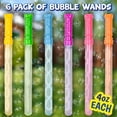 thumbnail image 2 of Maxx Bubbles Bubble Wand 4 oz, 6-Pack Combo - Blue, Green, Purple & Orange, 2 of 6