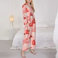 thumbnail image 3 of Fotbe Cute Mushroom1 Pattern Long Sleeve Pajama Set for Women,Sleepwear Set,2-piece Loungewear Set,Soft PJs Comfy Nightwear with Pockets -X-Large, 3 of 7