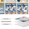 thumbnail image 4 of Yayeee Foldable Storage Basket for Shelves with Handles Waterproof Cloth Bins, Abstract Snow Mountain, 4 of 7