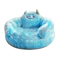 thumbnail image 2 of mdesiwst Plush Cat Calming Bed Cute Shape Dog Donut Bed with Raised Head And Neck Support Pads Cozy Pet Round Cuddler Bed for Cats Puppies, 2 of 8