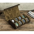 thumbnail image 6 of Bigcan Leather Watch Storage Box – Vintage Handmade 8-Slot Travel Organizer with Detachable Pillows, Snap Button Closure, and Free Engraving Option, 6 of 9