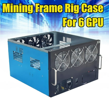Mining Frame Rig Graphics Case For 6 Gpu Eth Ethereum Mining Crypto Currency Bitcoin Miner Rigs 6 Fans - 