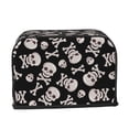 thumbnail image 2 of Vsdgher black white Skull bone 2 Slice Toaster Cover, Appliance Covers Toaster Cover Fits for Most Standard 2 slice Toasters, 2 of 7