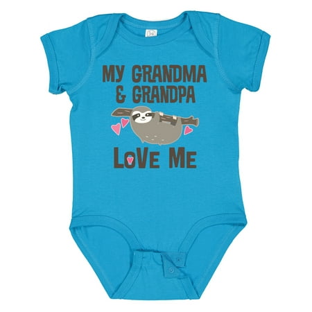 

Inktastic Grandma and Grandpa Love Me Sloth Gift Baby Girl Bodysuit