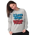 thumbnail image 4 of Love Dogs Tolerate People Antisocial Unisex Plus Fleece Graphic Sweatshirt Brisco Brands 2X, 4 of 5