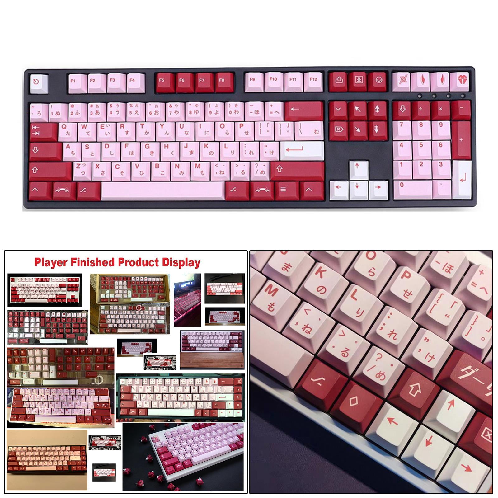 Wzmzjy PBT 140 Keys Keycaps Cherry Profile DYE-Sub for Mechanical Keyboard, Comfortable
