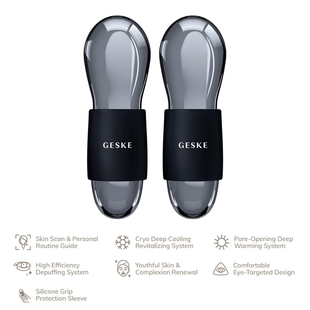 GESKE SmartAppGuided™ Cool & Warm Duo Eye Massager | 7 in 1 | Time