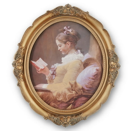 Gold Picture Frames 8x10 Oval Photo Frame 8 x 10 for Wall and Tabletop, Baroque Home Decor